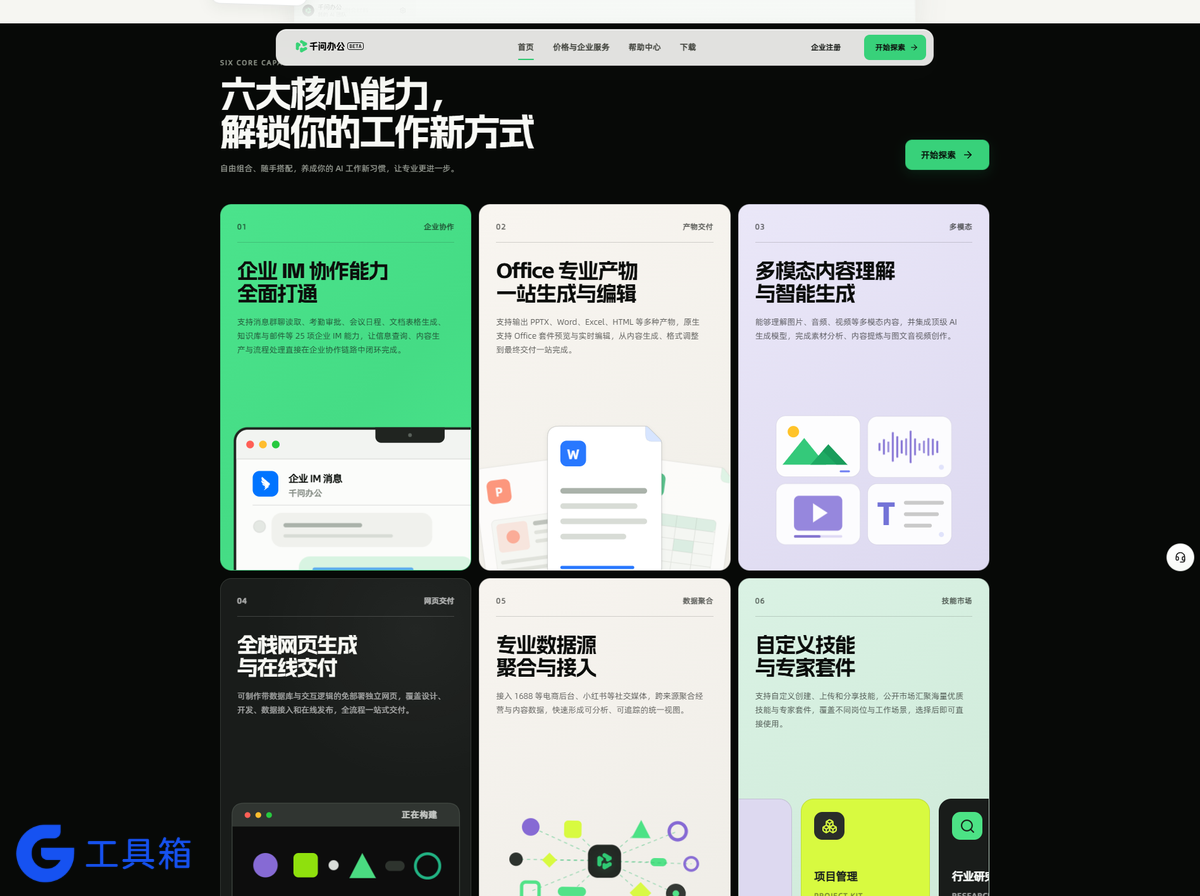 千问办公六大核心能力